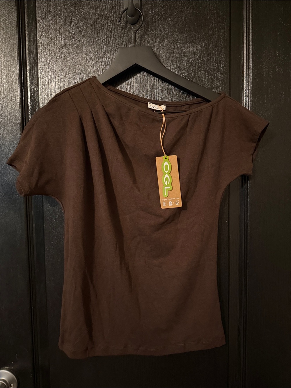 OGL Brown Women's Short Sleeve Boatneck Tee
